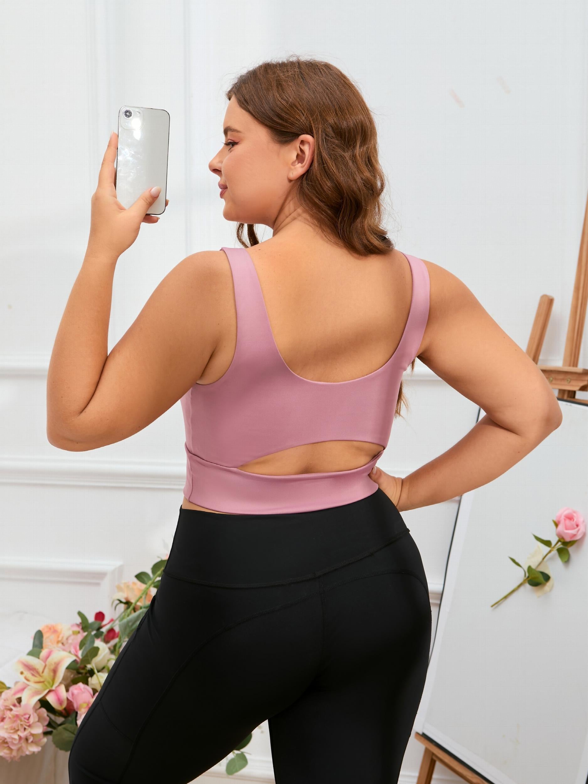Women's Cut Out Sports Bra High Stretch Gym Bra
