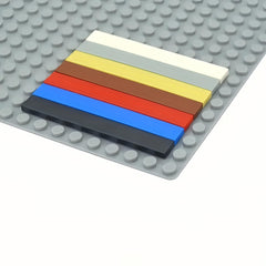 30pcs 1x8 Brick Low Wall Flat Building Blocks Toy - DIY Building Toy