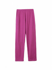 Heart Print Sleep Bottoms Cozy Sleep Pants With Pocket Women's Sleepwear