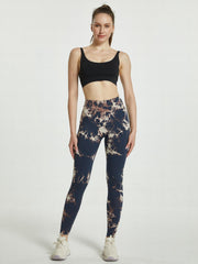 Tie Dye Yoga Leggings Seamless High Stretch Tummy Control Training Tights