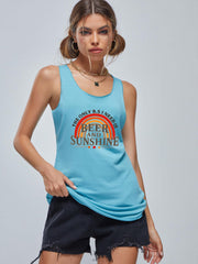 Casual Sports Tank Top Sleeveless Shirts Women's Summer Tops