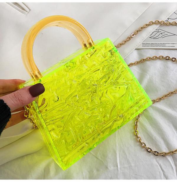 Ice Crack Transparent Lipstick Bags PVC Mini Handbag Purse