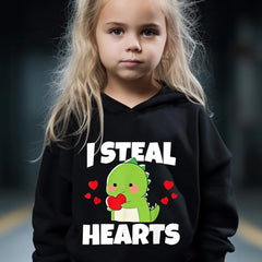 2pcs Dino Graphic Hoodies Pants Set Spring Fall Sports Gift Girls