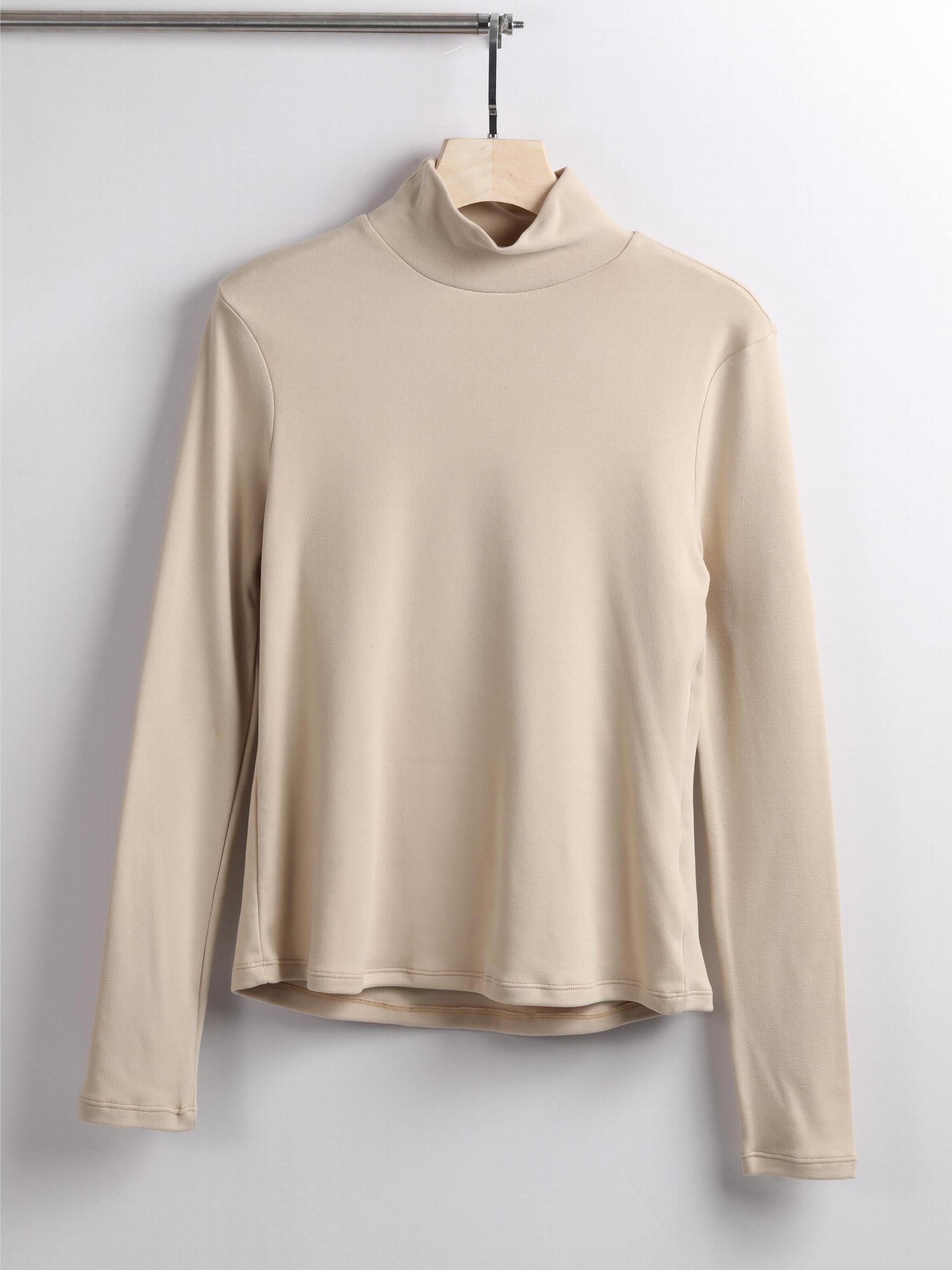 High Neck Stretch Long Sleeve Shirt Slim Fit Base Layer Top