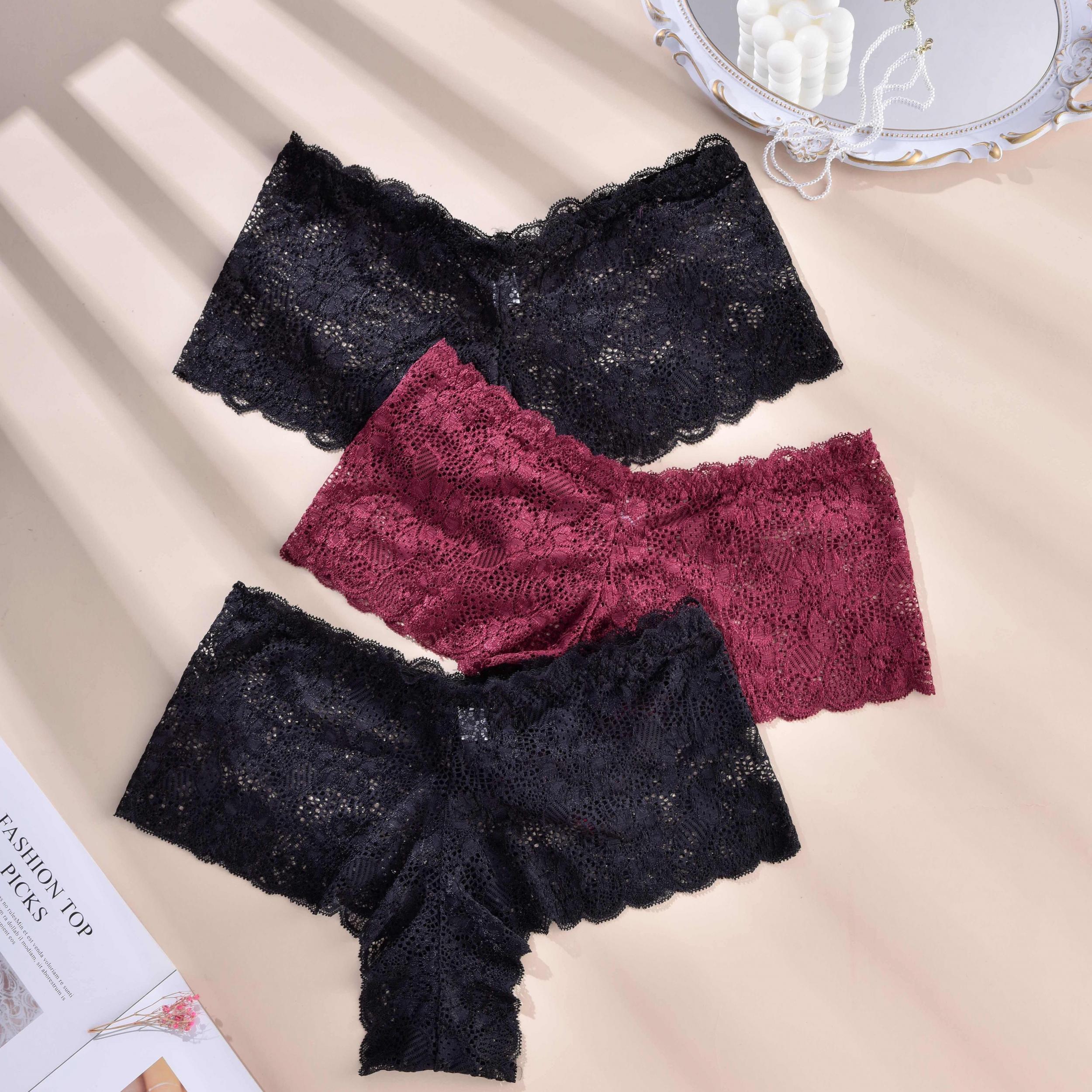 3 Pack Plus Size Sexy Panties High Stretch Set