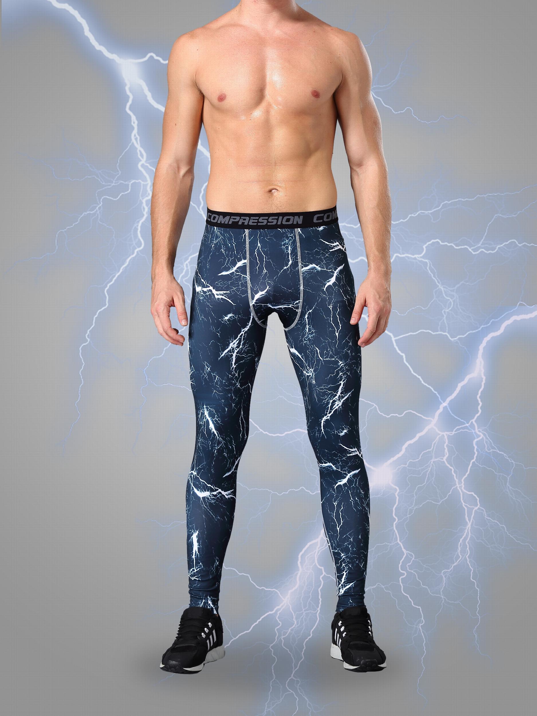 Men's Camo Pocket Leggings Sports Compression Pants