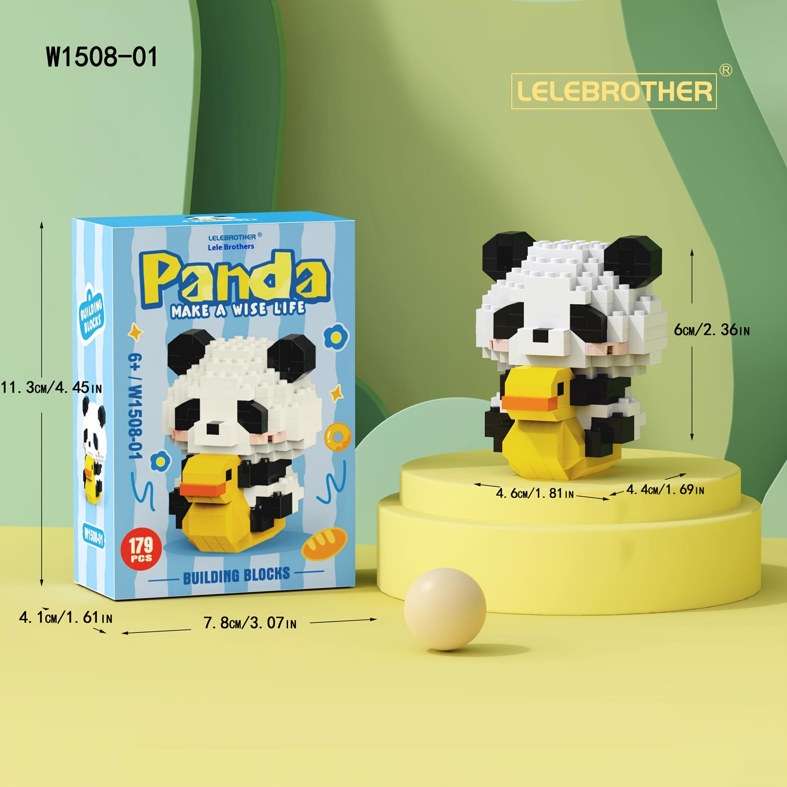Panda Q Building Block Cartoon Dolls for Kids - Educational Puzzle Toy