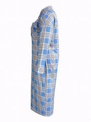 Colorblock Plaid Long Sleeve Button Up Shirt