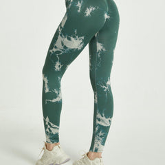 Tie Dye Slim Fit Leggings High Waist Yoga Workout Running Pants