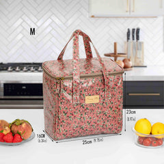Floral Insulated Bag Large Capacity Cooler Bag