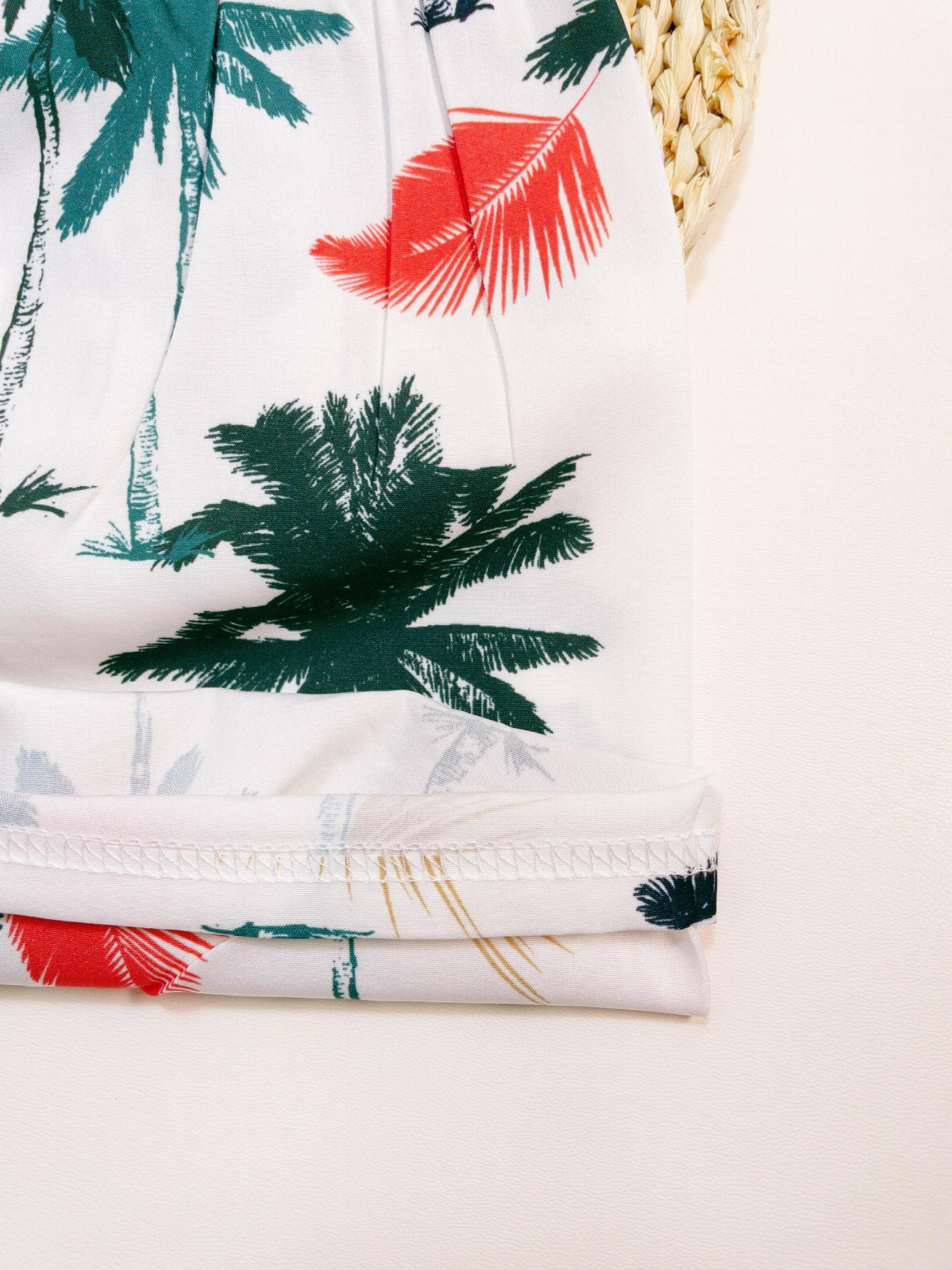 Toddler Boys Coconut Tree Graphic Beach Shorts