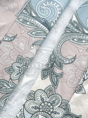 Paisley Print Open Front Cardigan