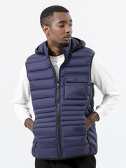 Hooded Vest Men's Zip Up Casual Winter Vest