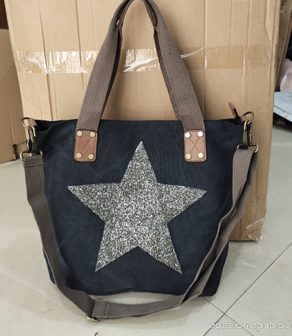 Vintage Canvas Shoulder Bag Women Travel Tote Multifunctional Bolsos