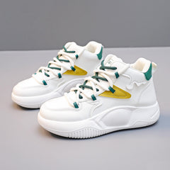 Women's Chunky Sneakers Non-slip Sports Shoes High Top Lace Up Skate Shoes