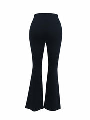 High Rise Flared Leg Workwear Pants