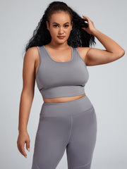 Quick Dry Sweat Absorbing Solid Yoga Sports Bra Women's Plus