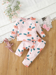Baby Girl Cartoon Graphic Pajama Set