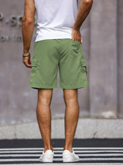 Men's Drawstring Cargo Shorts for Summer Outdoor Activities