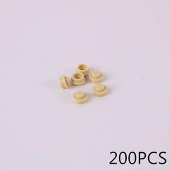 200pcs 1x1 Disc Building Block Material for DIY Art and Car Lighting