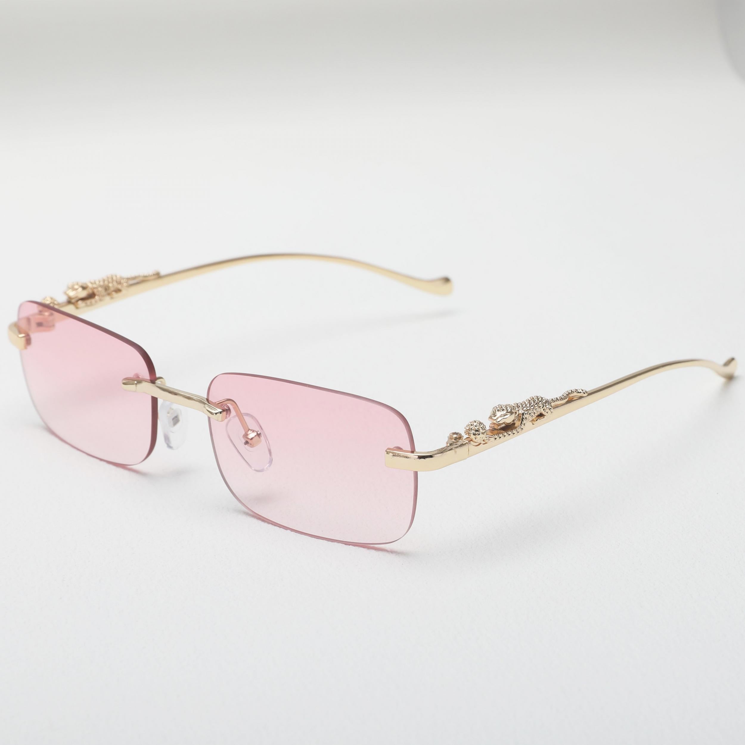 Square Rimless Glasses Women Sunglasses