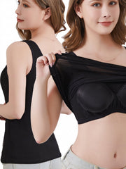 2 Sets Soft Padded Tank Tops Stretch Sleeveless Top Women's Lingerie