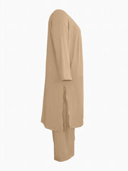 Casual 3-Piece Set: Solid Tank Top, Pants & Cardigan
