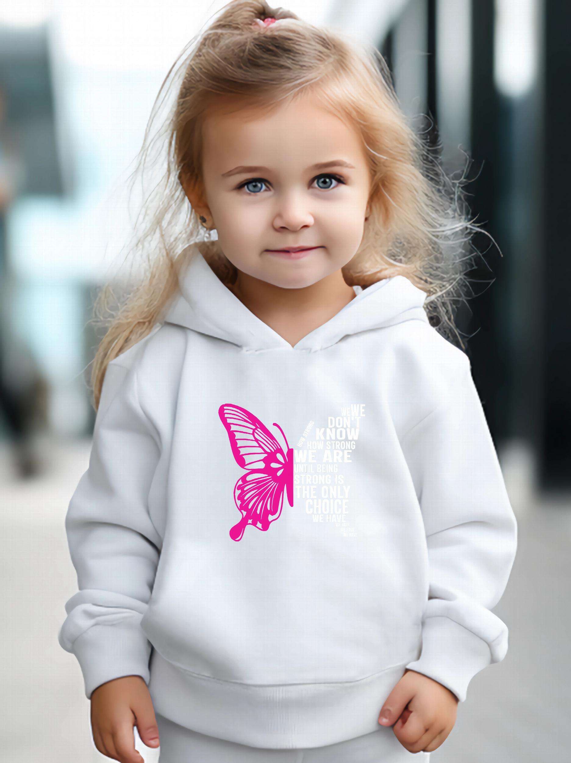 Butterfly Pattern 2pcs Activewear Sets - Girls Comfy Sports Outfits