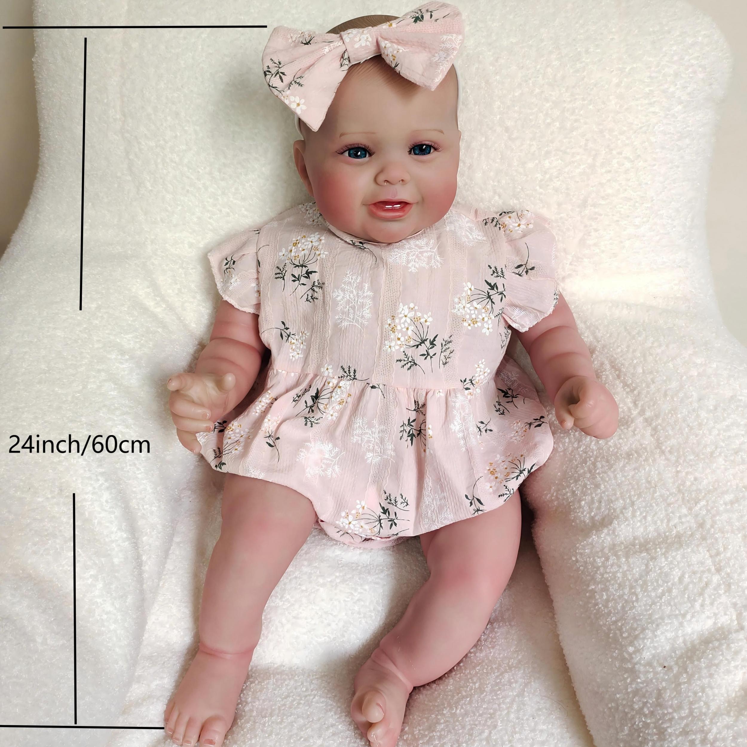 Huge Baby Reborn Baby Doll Kodi Bear Girl Doll Lifelike 3D Painted Skin