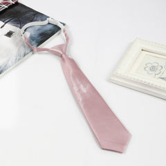 Pink Glitter Necktie Casual Tie Pre tied Shirt Tie For Women