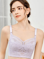 Lace Wireless Push Up Bra - Comfortable and Supportive