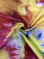 Tie Dye Print Bodycon Midi Dress Sexy Long Sleeve