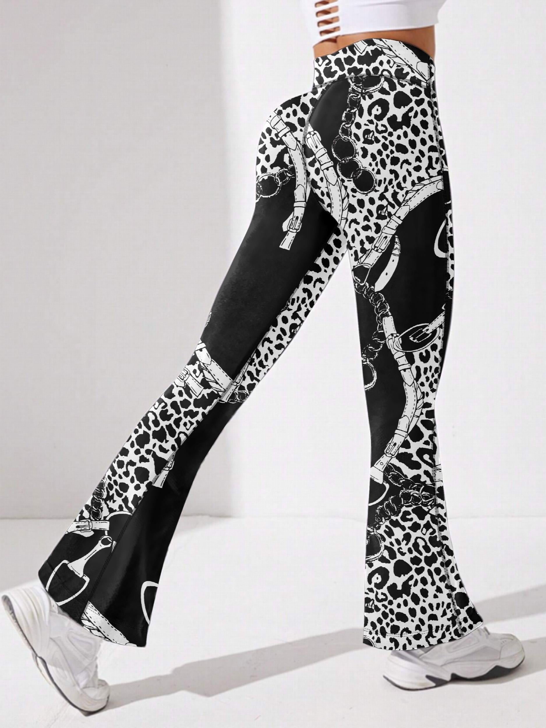 Flared Slimming Yoga Leggings High Stretch Fitness Yoga Pants