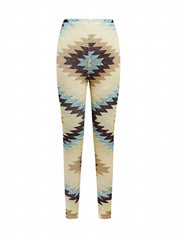 Ethnic Style Geometric Pattern Sports Leggings Yoga Tight Pants