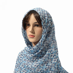 Wavy Stripe Print Long Scarf Tassel Shawl Head Wrap