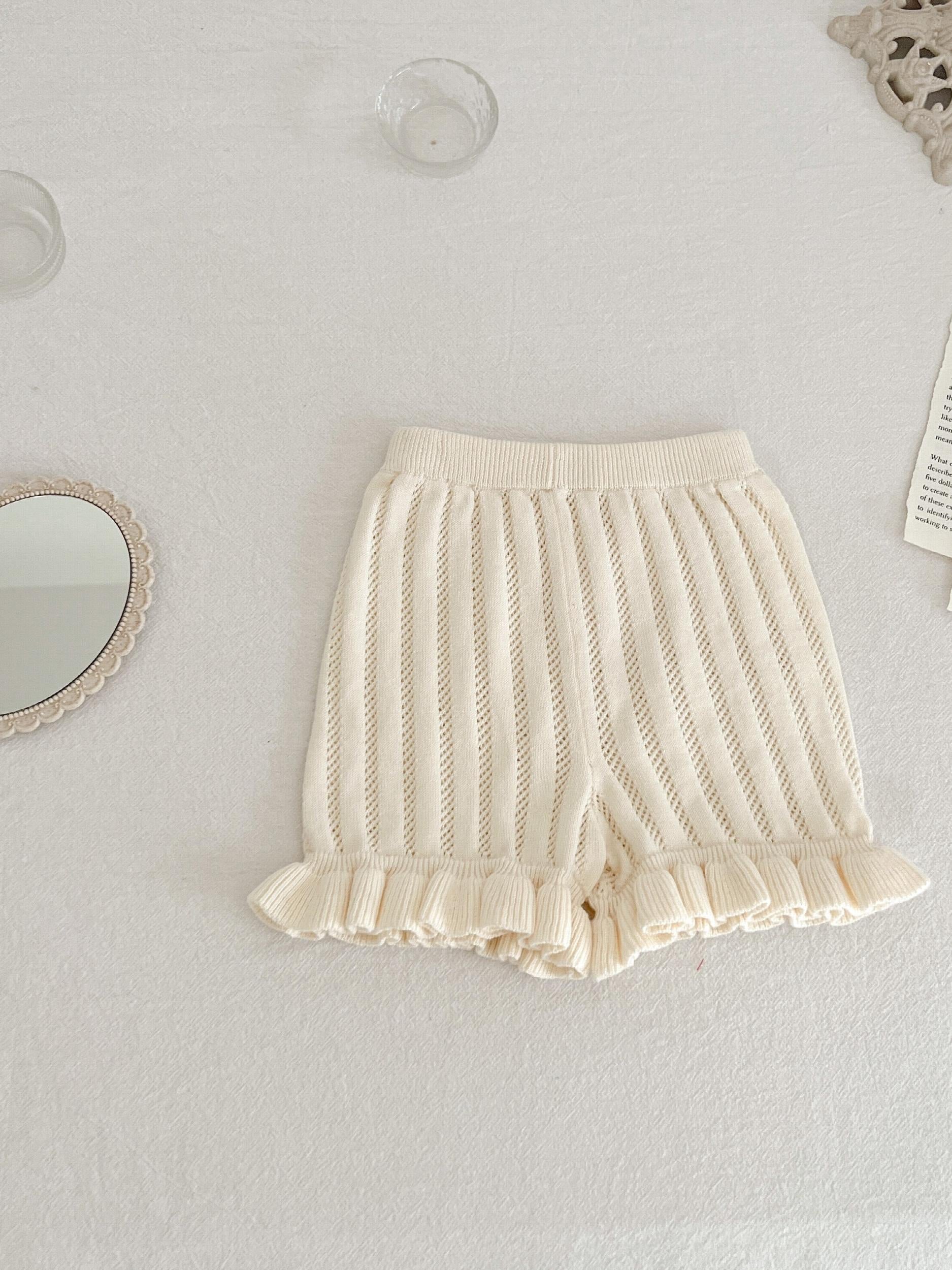 Summer Baby Girl Cotton Lace Knitted Shorts