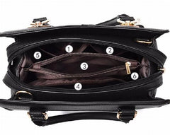 European American Pu Crossbody Bag Boston Handbag 28X11X19cm