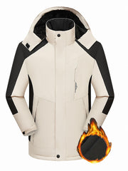 Colorblock Long Sleeve Zip Up Hooded Fleece Jacket