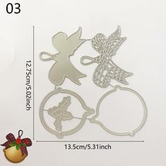 Christmas Metal Cutting Dies Set DIY Scrapbooking Supplies For Shaker Cards