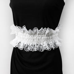 Elastic Lace Belt Wide Waistband Dress Girdle For Women
