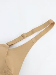 Full Coverage Wireless Bra Solid Hollow Comfortable Women's Lingerie