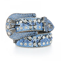 Skull Rivet Rhinestone Belt Y2K Punk Sparkly PU Leopard Print Gothic Belt