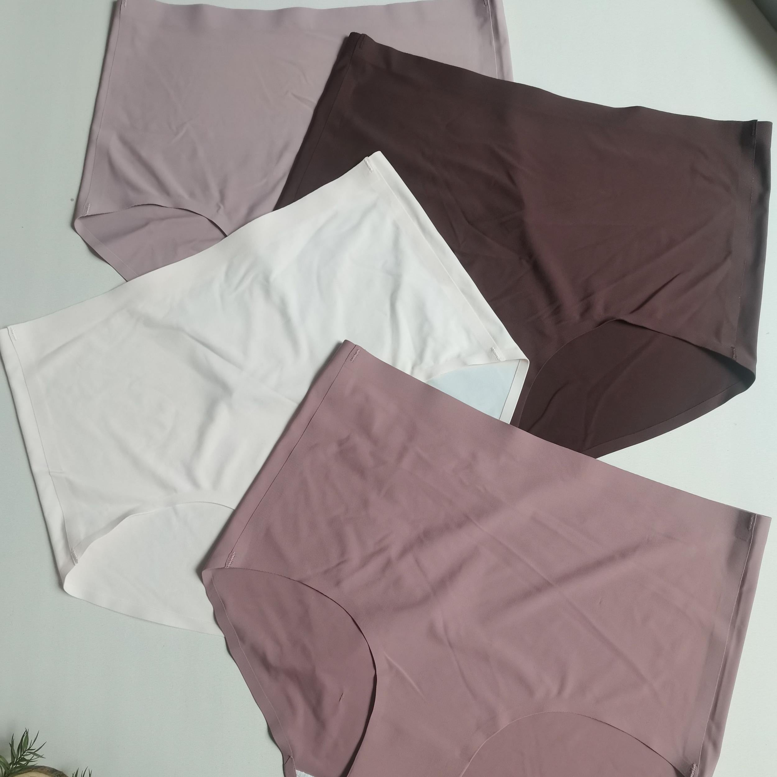 4pcs Mixed High Waist Briefs Soft & Comfy Stretchy Intimates Panties