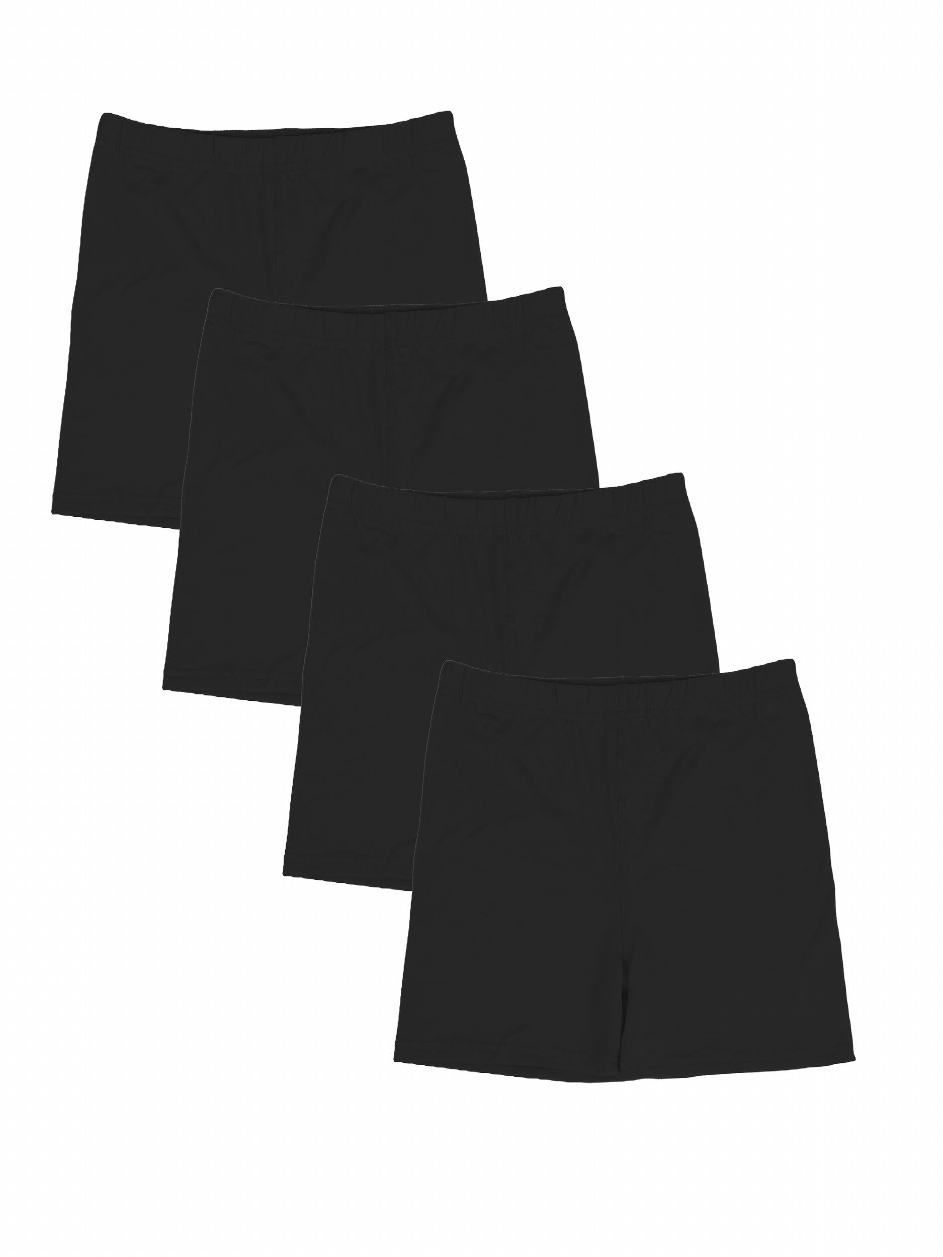 4 Pack Girls Bike Shorts High Stretch Dance Under Dress Colorful Kids Shorts