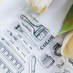 Cartoon Stamp Set for Students, Scrapbook Album, DIY Crafts