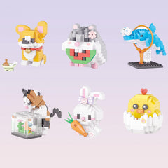 Animal Toy Building Block DIY Doll Set