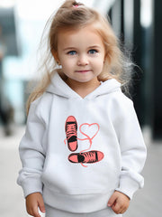 Rope Pattern Long Sleeve Hooded Sweatshirt Girls Cozy Hoodies