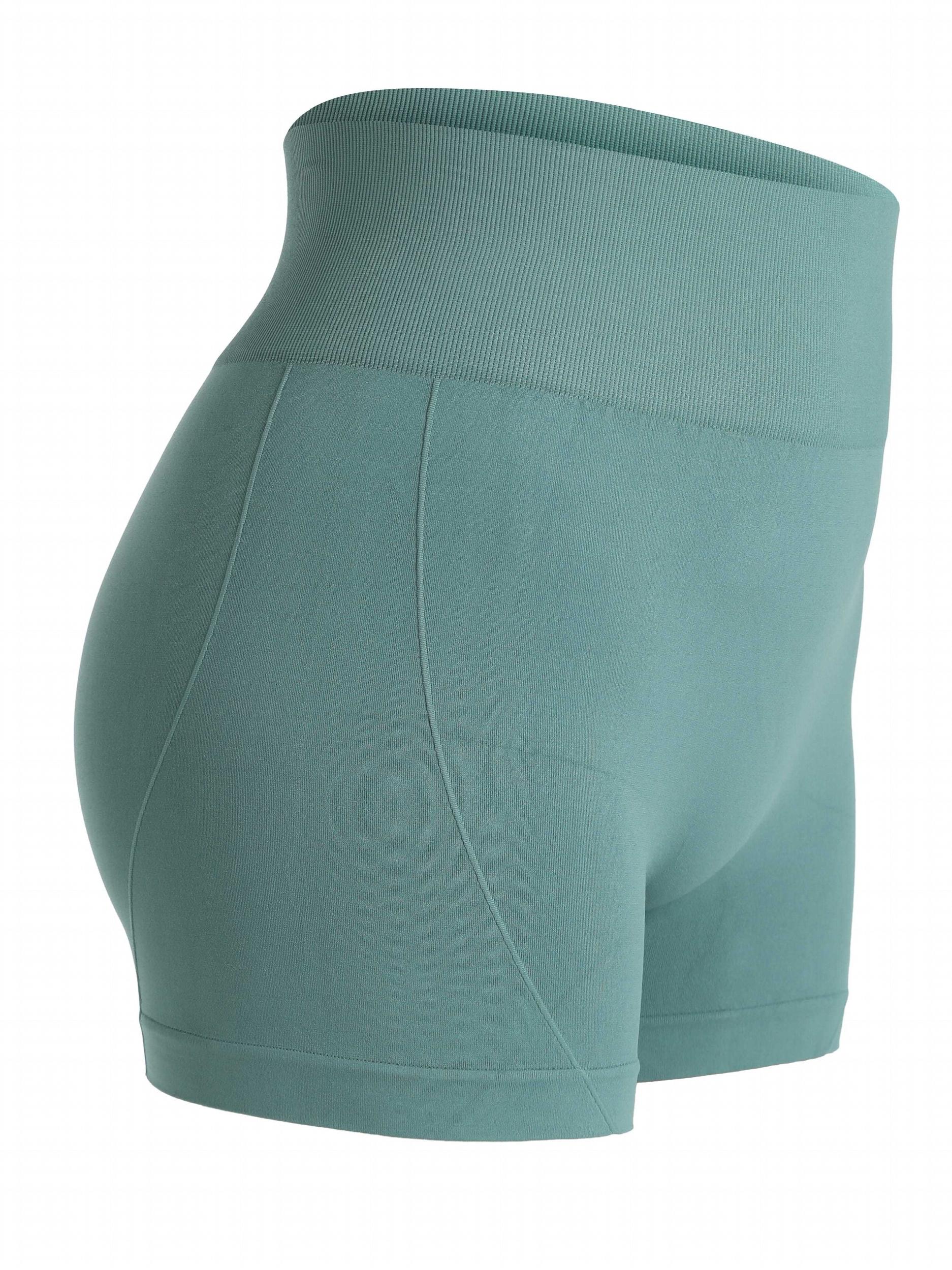 Solid High Rise High Stretch Yoga Shorts