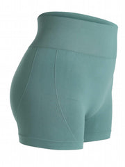 Solid High Rise High Stretch Yoga Shorts