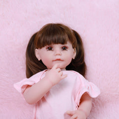 55 Cm Lifelike Reborn Dolls Toddler Girl Silicone Baby Doll Realistic Newborn